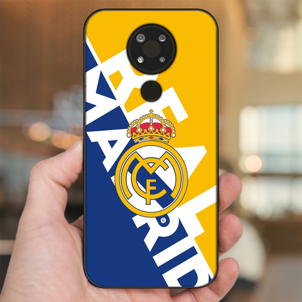 Ốp lưng Nokia 3.4 viền đen in hình Real Madrid