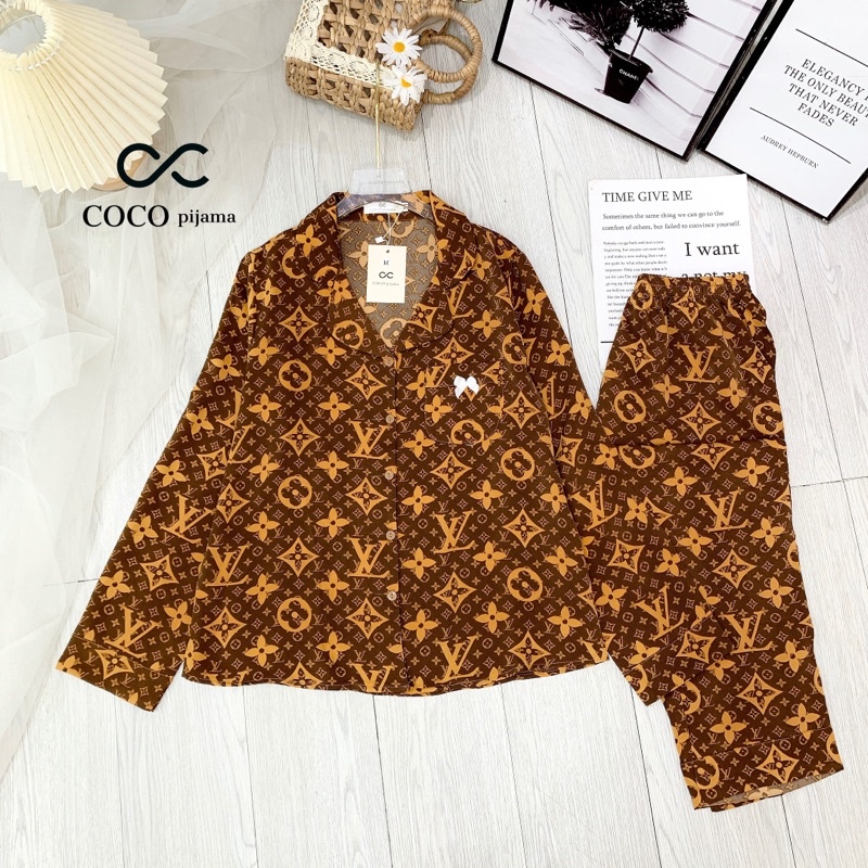Bộ pijama Lụa COCO Hàng Thiết Kế Cao Cấp Mặc Nhà
