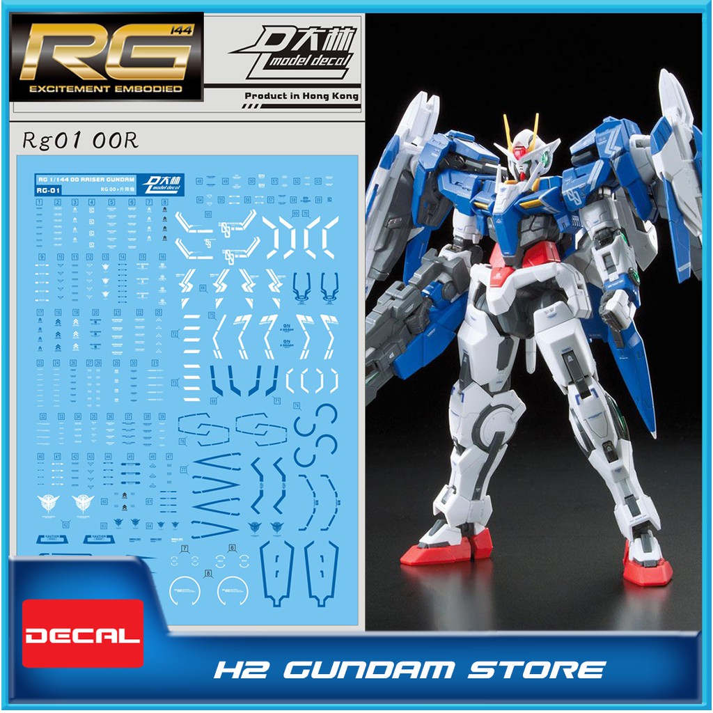 Decal nước cho mô hình RG 1/144 00 Raiser