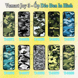 Ốp lưng Vsmart Joy 3 dẻo đen in hình Camo Rằn Ri