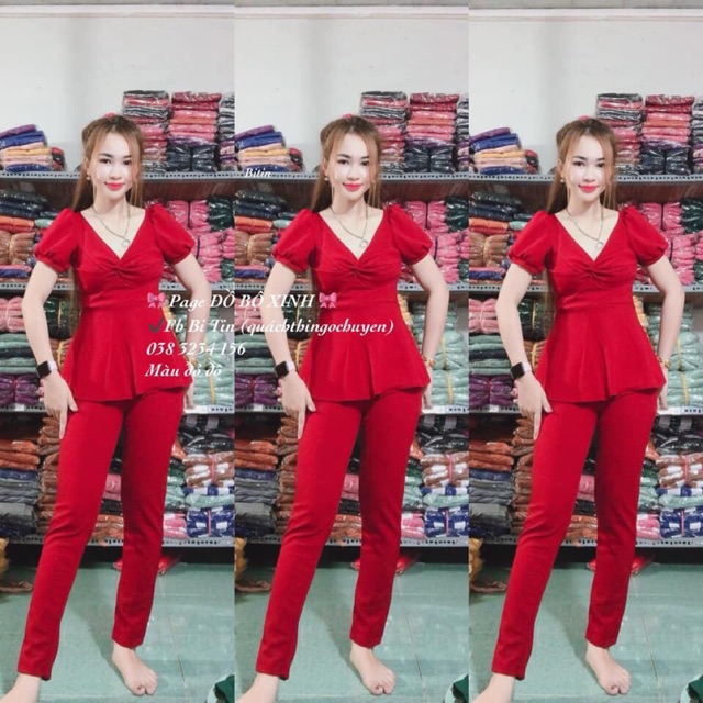 Sét bộ xoắn ngực quần 9 tấc Bigsize 60-90 ký, thời trang nữ dành cho khách ngoại cỡ