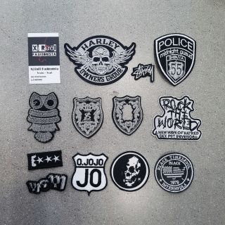 Sticker lô gô , patches ủi , miếng thêu dán vào quần jean , áo khoác
