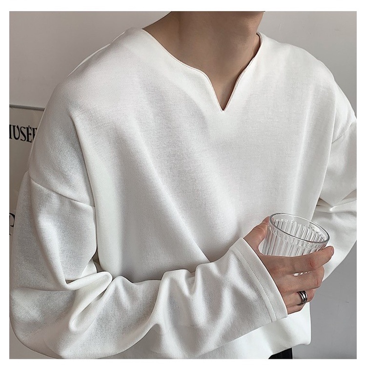 ÁO DÀI TAY CỔ V FORM RỘNG, VẢI COTTON MỀM MỊN, MẪU ĐƠN GIẢN PHÙ HỢP CẢ NAM VÀ NỮ