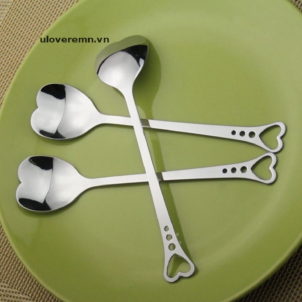 [uloveremn] Bán NóngMuỗng Cà Phê Hình Trái Tim Bằng Thép Không Gỉ