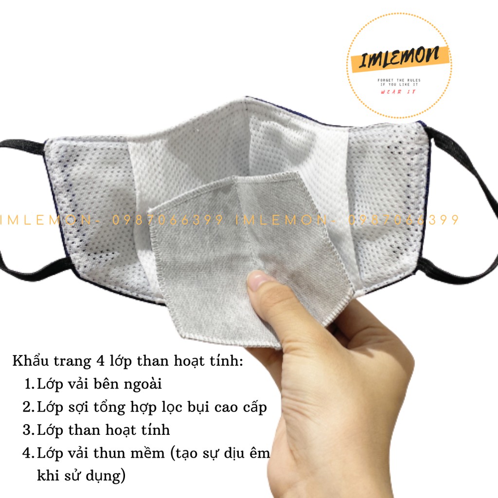 KHẨU TRANG THAN HOẠT TÍNH 4 LỚP | BigBuy360 - bigbuy360.vn