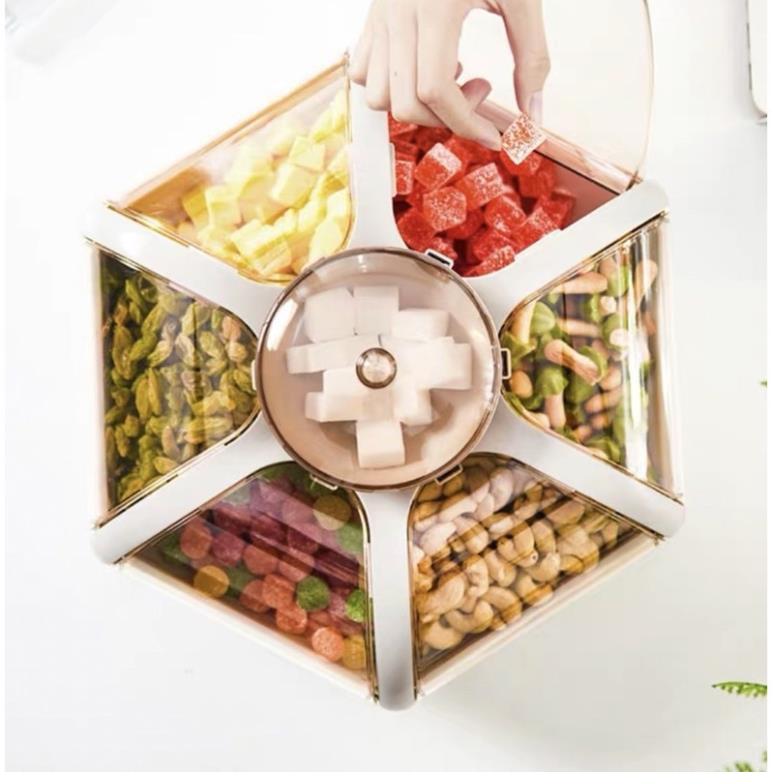 khay mứt hoa,hộp mứt kẹo 6 cánh tự bung mẫu mới GDTH