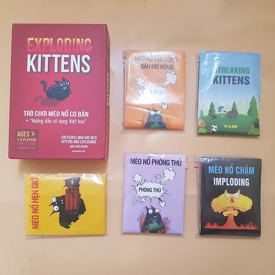 Combo mèo nổ Exploding Kittens + 5 bản mở rộng bản Đẹp