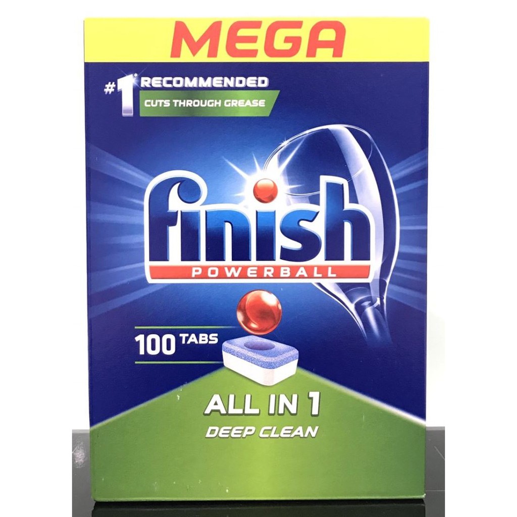 Viên tổng hợp finish hộp 120 viên all in 1 dùng cho máy rửa chén