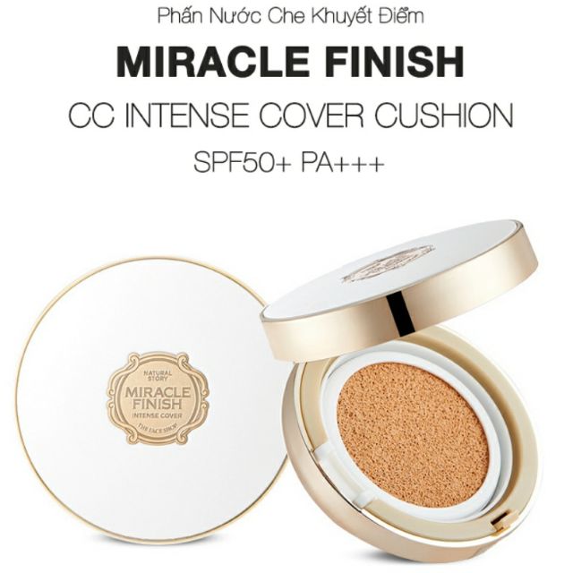 Phấn nước MIRACLE FINISH CC INTENSE COVER CUSHION SPF50+