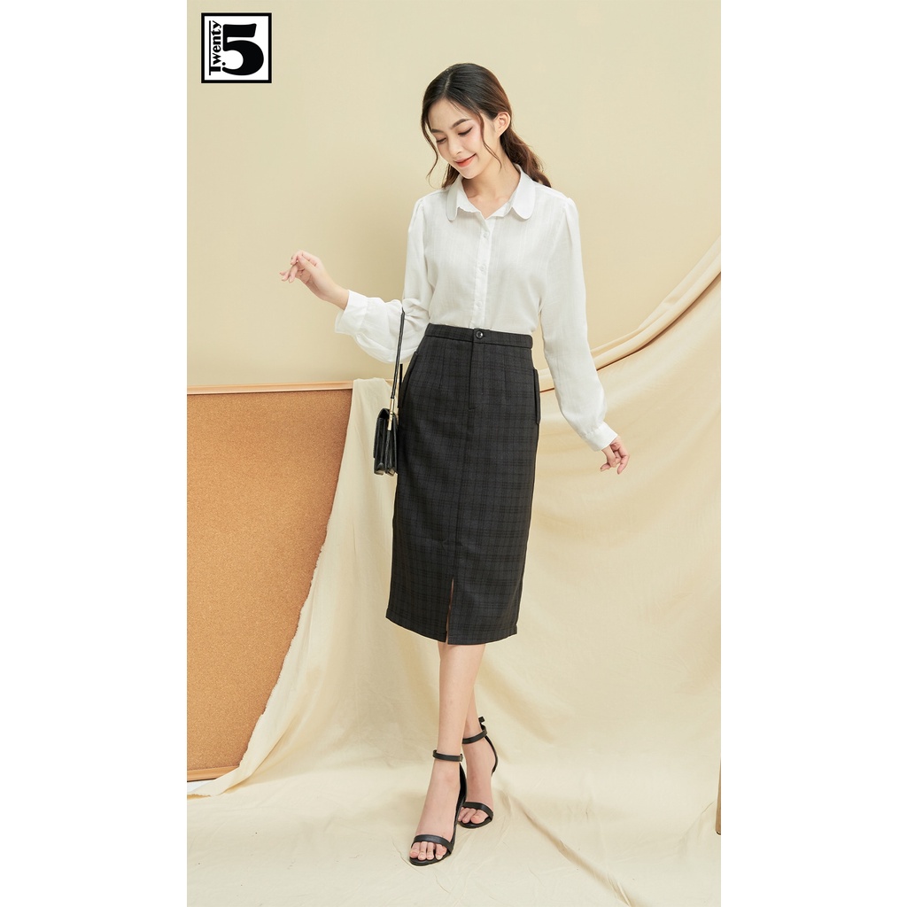 Áo sơ mi lá cổ tròn Twentyfive N1042