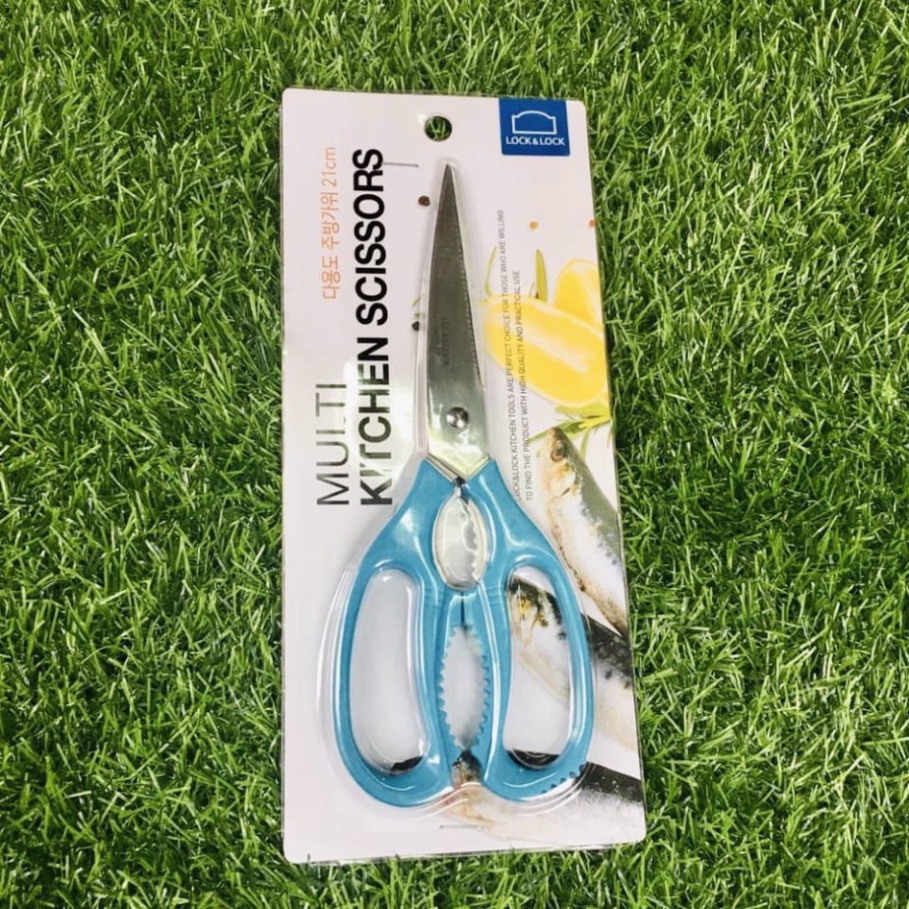 Kéo đa năng Lock &amp; Lock mã MD4, hàng chính hãng,  có răng cưa đánh vảy cá, kẹp các loại hạt, kẹp càng cua, siêu sắc, bền