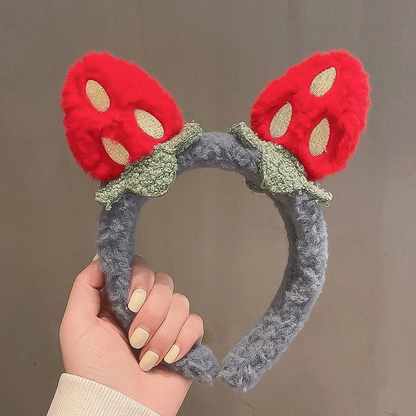 Bờm Hoa, Băng Đô Rửa Mặt Dâu Tây Hàn Quốc cute PT15