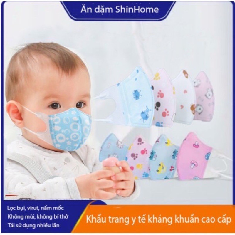 set 5 khẩu trang giấy cho bé