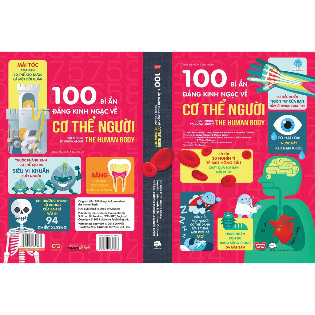 Sách - 100 bí ẩn đáng kinh ngạc về Cơ thể người