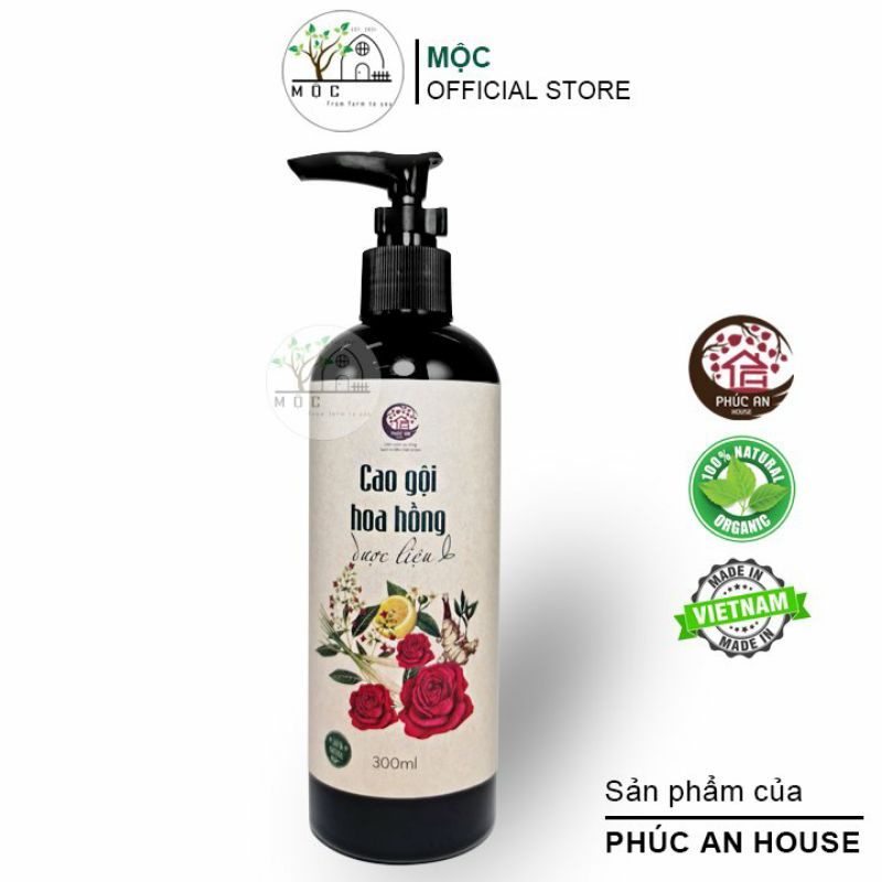 Cao gội dược liệu Hoa Hồng Phúc An House (dầu gội kết hợp xả, làm sạch kết hợp dưỡng) DG-001