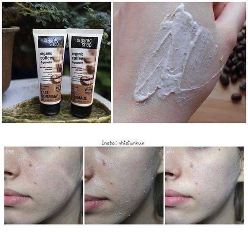Tẩy Da Chết Vùng Mặt Organic Shop Chiết Xuất Hạt Cà Phê 75gr | Tẩy Tế Bào Chết Mặt | BigBuy360 - bigbuy360.vn