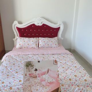 Bộ chăn ga 4 món cotton 3D hàng nhập