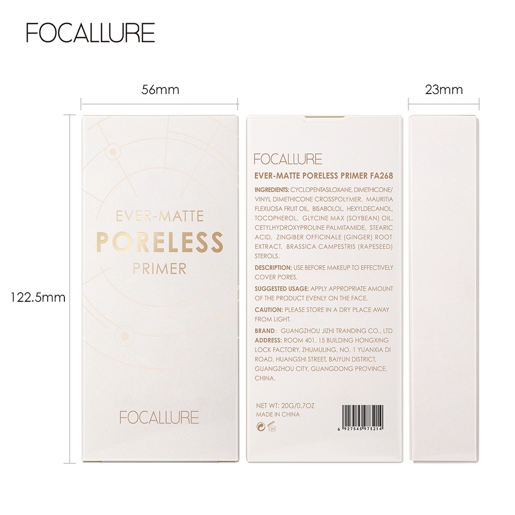 Kem lót trang đIểm FOCALLURE kiềm dầu dưỡng ẩm làm sáng da