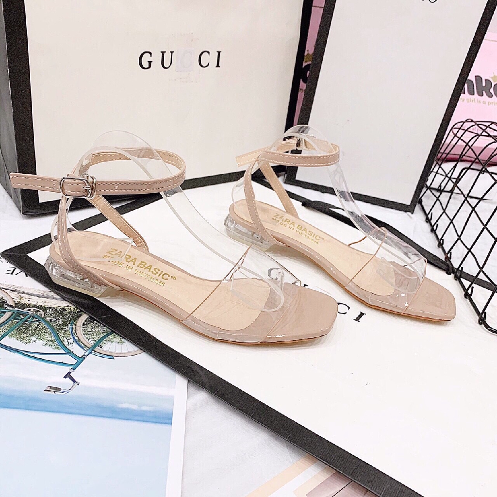 Giày sandal nữ mika đế bằng chất đẹp êm chân L65