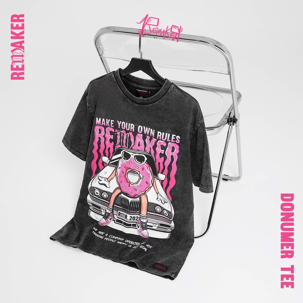 Áo Thun Unisex REMAKER Donumer Tee Oversize - Washed - Local Brand Chính Hãng