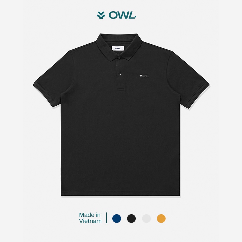OWL BRAND® Áo Thun Polo Cao Cấp Màu Đen - OWL281220