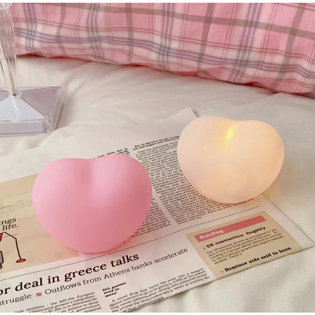 [Cois N] Đèn Ngủ Hình Trái Tim Hoạt Hình Dễ Thương Sáng Tạo Làm Quà Tặng Sinh Nhật Trang Trí Không Khí Cho Học Sinh