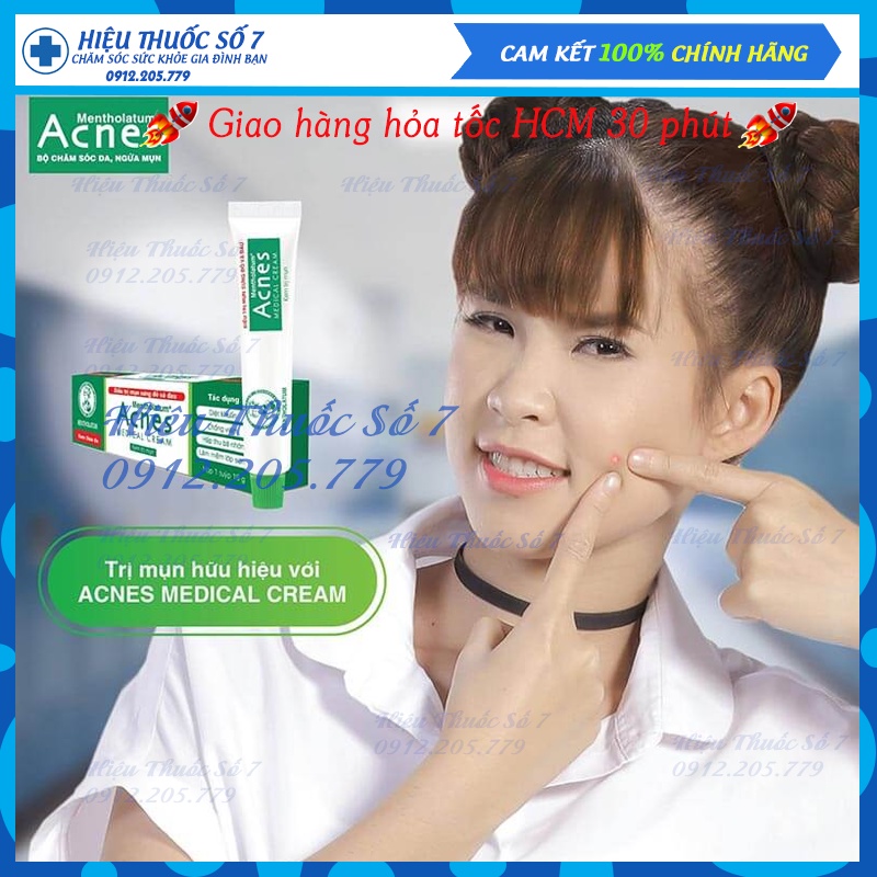 Kem Acnes Medical Cream ngăn ngừa mụn, giảm sưng, tái tạo da tuýp 18g