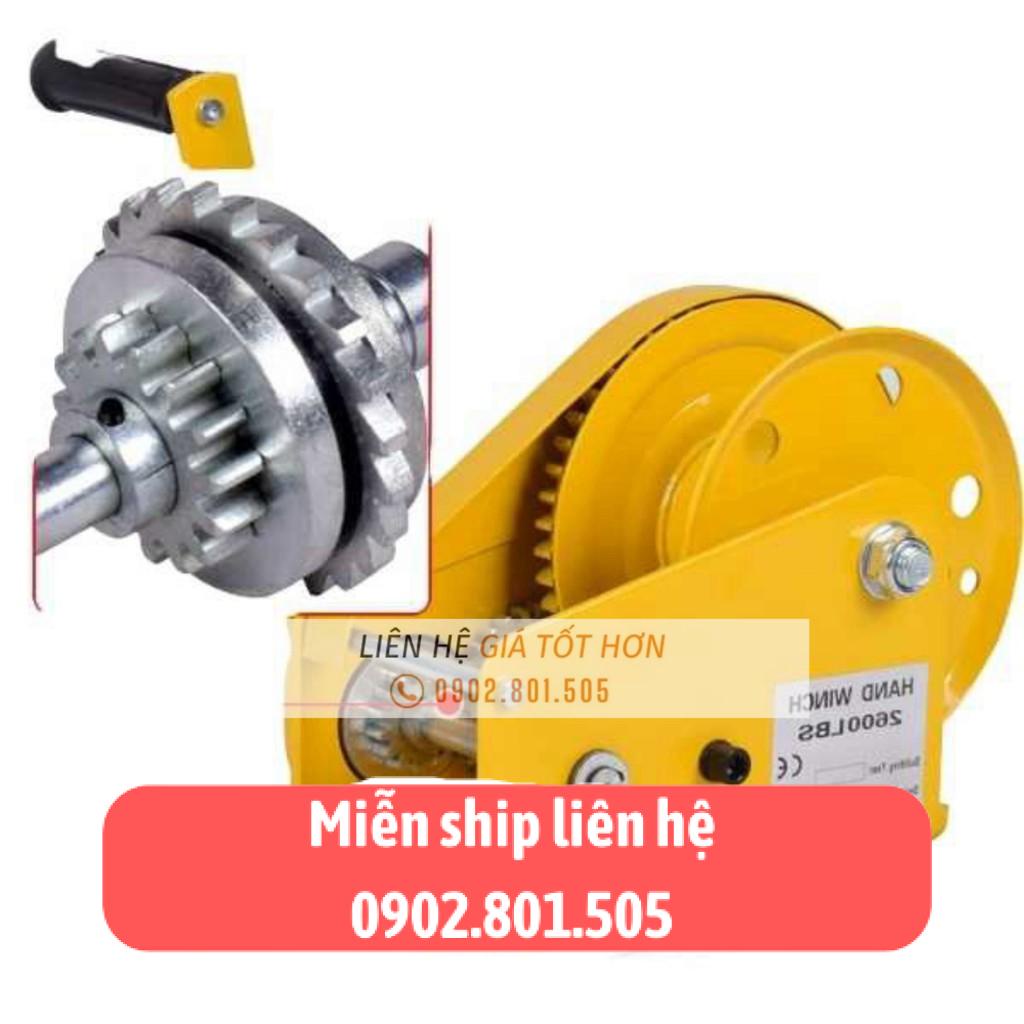 Tời quay tay 1200lbs tự khóa, tự hãm, tải trọng 545kg - Cơ Khí Liên Sơn Kho Quận 12