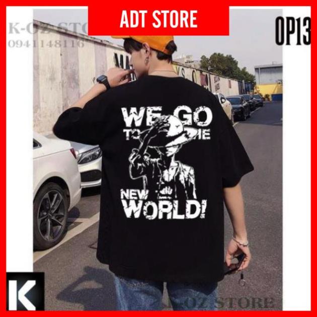 HOT- áo thun one piece OP13  OVERSIZE UNISEX ( Màu ĐEN)