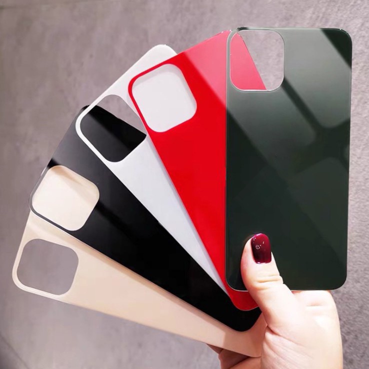 Kính cường lực bảo vệ mặt sau điện thoại 9H nhiều màu sắc tùy chọn có logo cho iPhone 11 Pro max