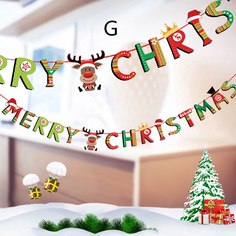 Dây biểu ngữ họa tiết giáng sinh trang trí nội thất