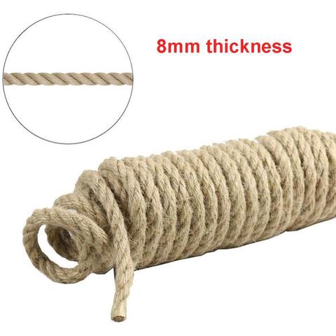 Size 8mm - cuộn 10 mét dây thừng trang trí, dây đay, day cói làm đồ handmade, thủ công, đồ cào móng mèo
