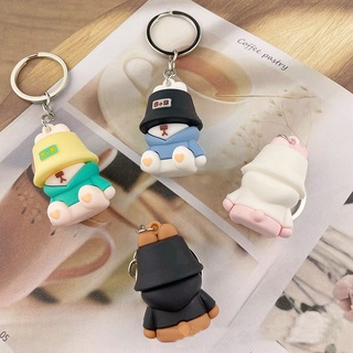 Móc khóa thỏ đội nón đáng yêu