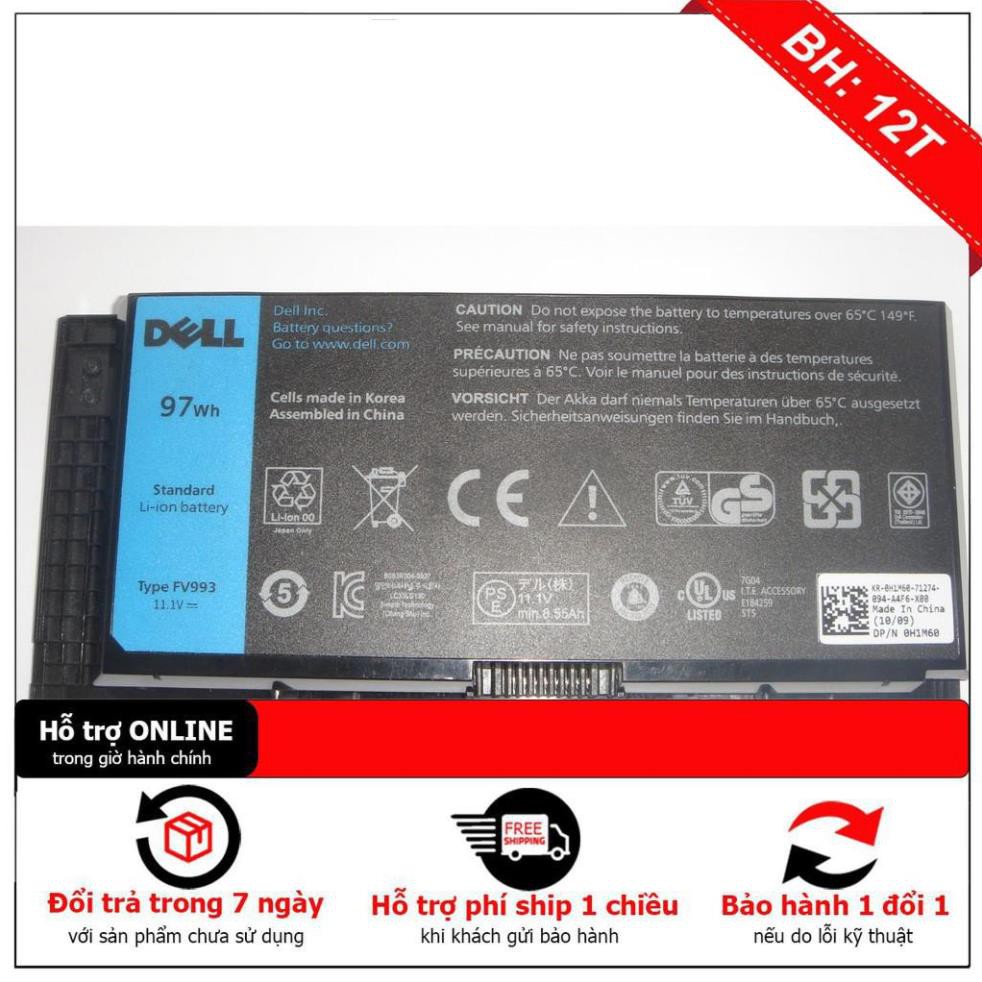 Pin laptop Dell Precision M4600 M6600 FV993 7DWMT JHYP2 K4RDX 0TN1K5 9 Cell