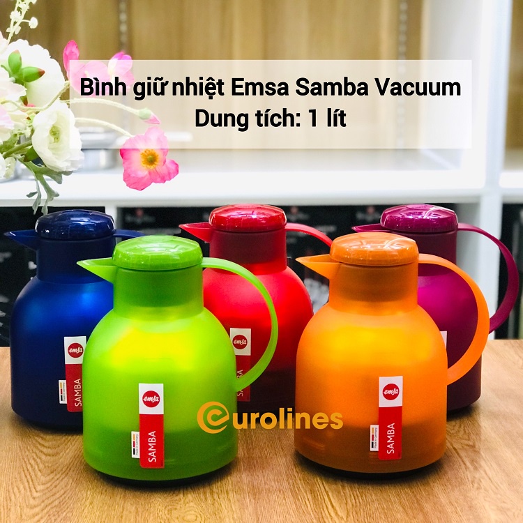 Bình giữ nhiệt Emsa Samba Vacuum 1 lít [Made In Germany - Nhiều màu sắc]