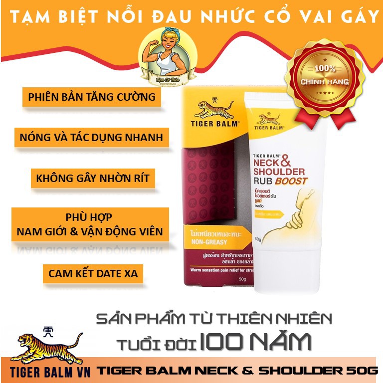 [Nội Địa Thái] Dầu Xoa Bóp Tiger Balm Neck & Shoulder Rub/ Rub Boost (Màu Đen/ Màu Đỏ) - Dùng cho vùng cổ - vai - gáy