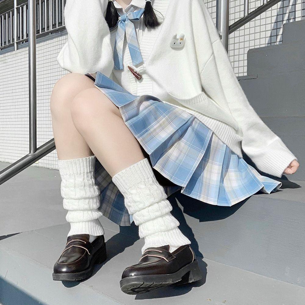 Vỏ Len Bọc Đầu Gối Giữ Ấm Chân Màu Kẹo Ngọt Phong Cách Lolita