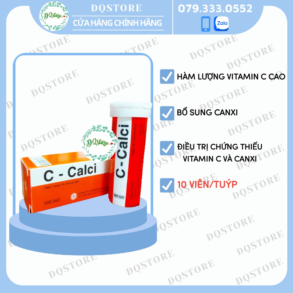 Vitamin c - calci OPC (1000mg vitamin C) sủi tăng đề kháng - hộp 10 viên