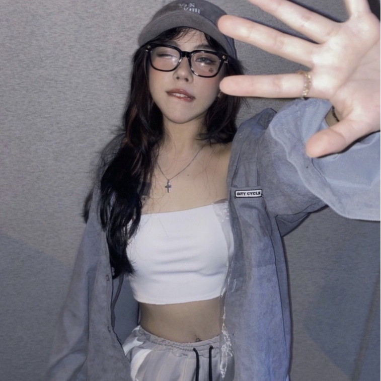 Áo sơ mi nhung unisex pocket Jiang Store - Áo khoác nhung tăm form rộng nam nữ