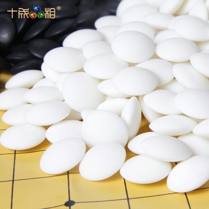 Combo Bộ Cờ Vây Melamine Hai Mặt Cong Bàn Giả Da