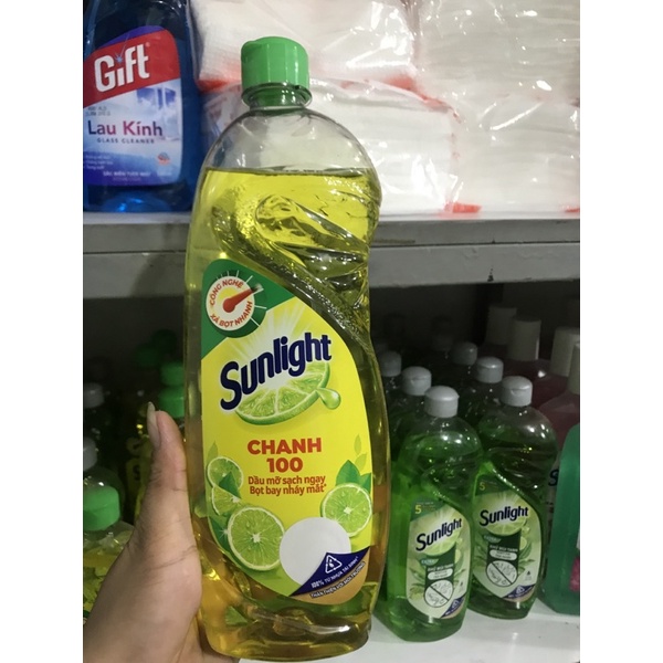 Nước rửa chén Sunlight Chanh mới sạch nhanh xả bọt nhanh chai 750g