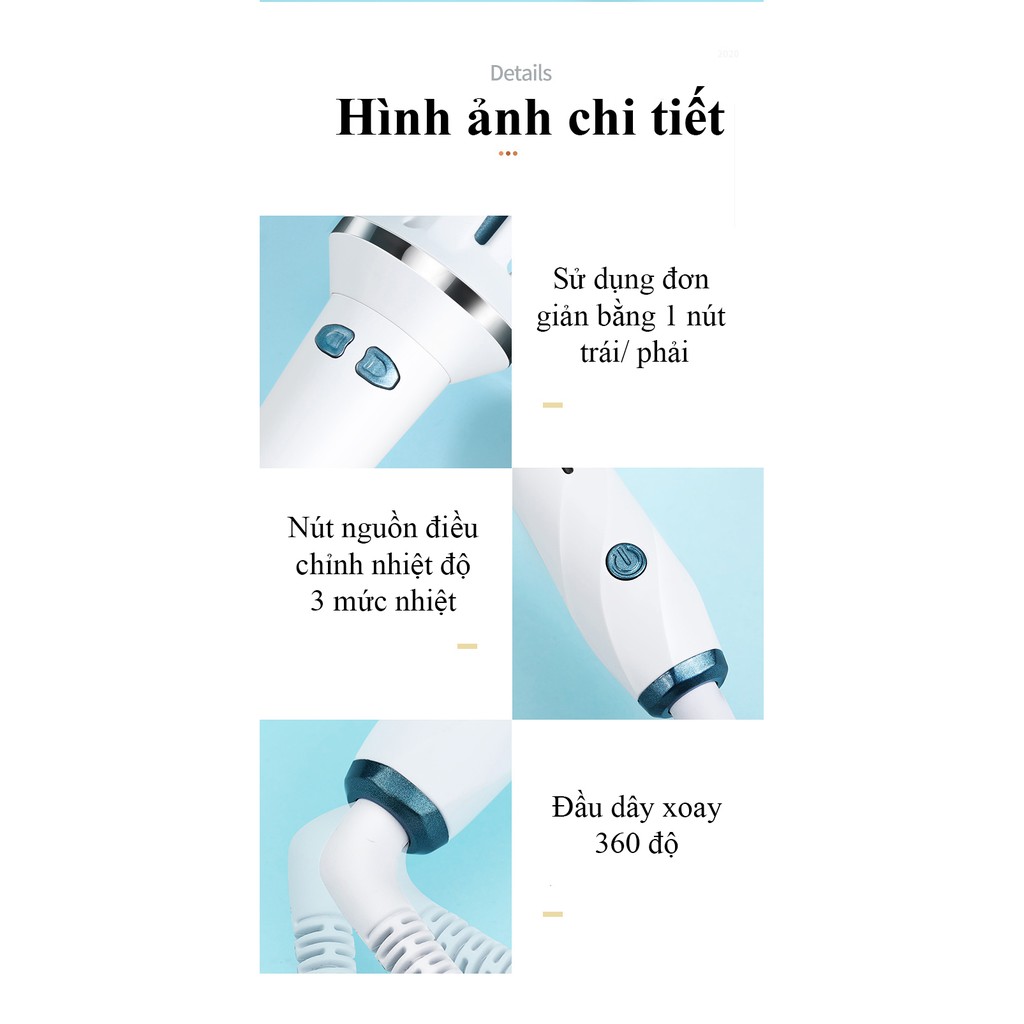Máy uốn tóc tự động Sunny Baby với 3 cấp độ nhiệt, đầu uốn bằng gốm (bảo hành 1 năm)