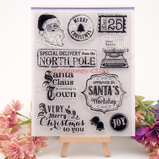 hnastampy CS261 con dấu tem trong suốt seal clear stamp dùng cho handmade scrapbook bộ from nothpole