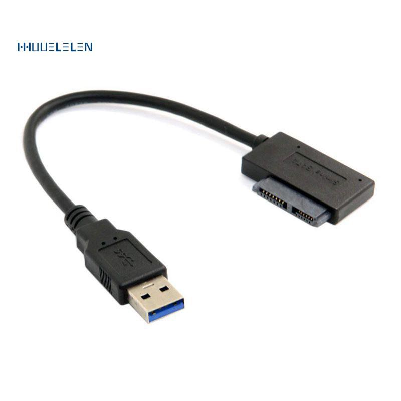 USB 3.0 to 7+6 13Pin Slimline SATA Laptop CD/DVD ROM Optical Drive Adapter Cable