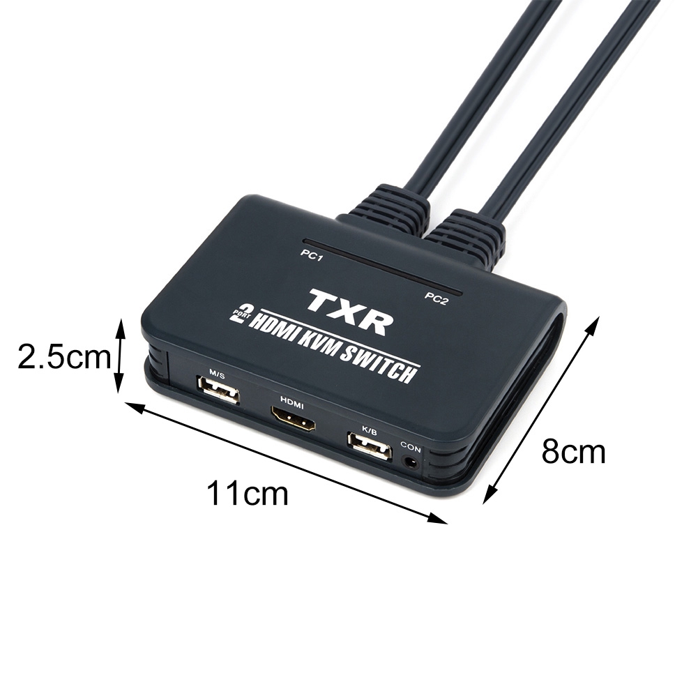 Bộ công tắc có dây cáp cắm 2 cổng và USB kép HDMI cho máy tính đa năng | BigBuy360 - bigbuy360.vn