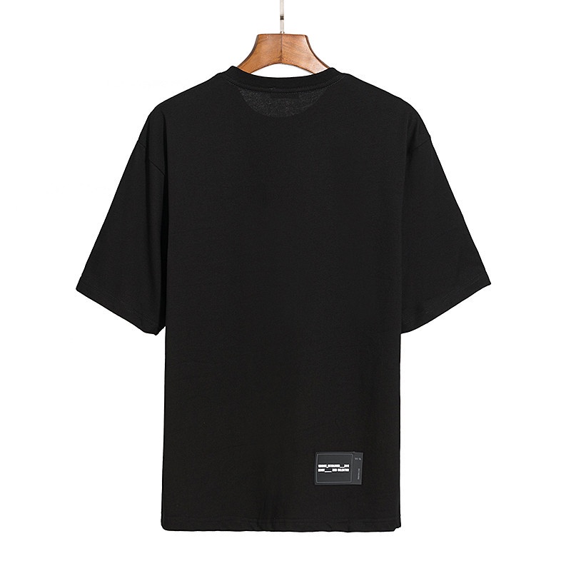 Áo Thun Cotton Ngắn Tay Dáng Rộng Thêu Chữ WE11DONE Plus Size Cho Nam Nữ