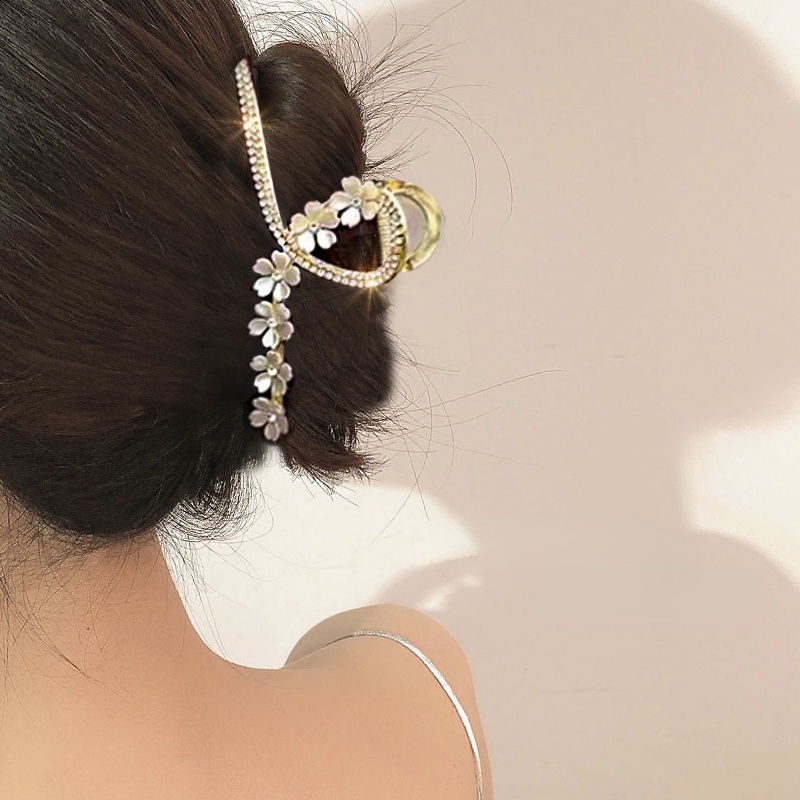 Trâm Cài Tóc Đính Ngọc Trai Và Kim Cương Giả Lấp Lánh Phong Cách Hàn Quốc vintage Thanh Lịch Cho Nữ