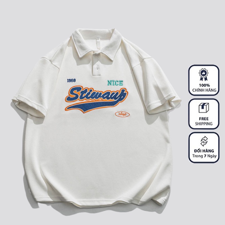 Áo Polo Tay Lỡ Form Rộng Stiw, Áo Phông Nữ Chất Cotton Lên Form Đẹp Freesize