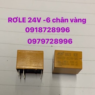 Rơ le 24v-6 chân vàng combo 5 cái