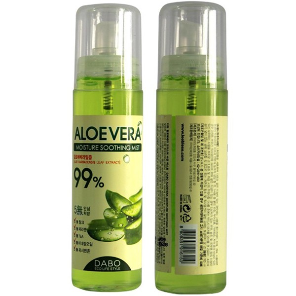 Combo 2 chai xịt khoáng dưỡng trắng da lô hội ALOE DABO VERA MIST Hàn quốc 150ml/Chai